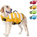 Dog Life Jacket, Ripstop Safety Dog Life Vest for Swimming with Superior Buoyancy & Rescue Handle