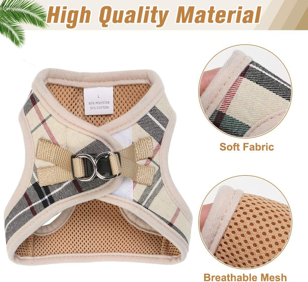 Soft Mesh Cat Harness and Leash Set, Escape Proof Vest Harnesses for Outdoor Walking